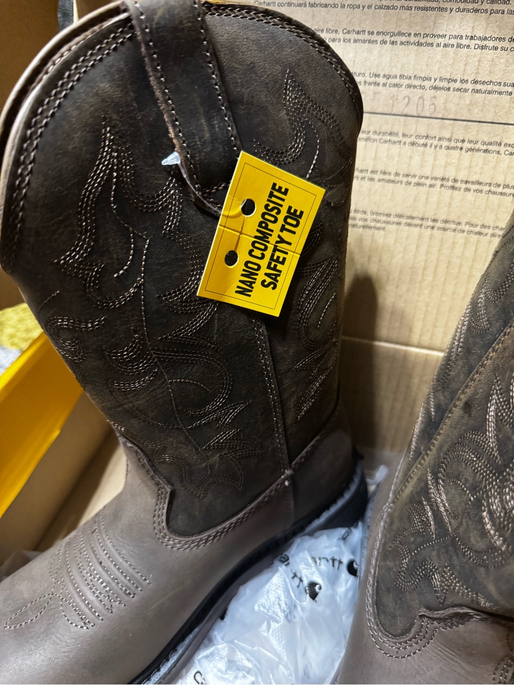 Carhartt Brown Women's Nano Composite Safety Toe Combat/Moto Boots